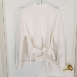 Zara front tie long sleeve top